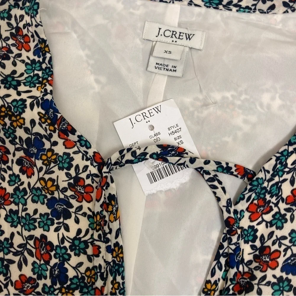 J. Crew Relaxed printed dress Fiery Sunset Floral Size XS nwt